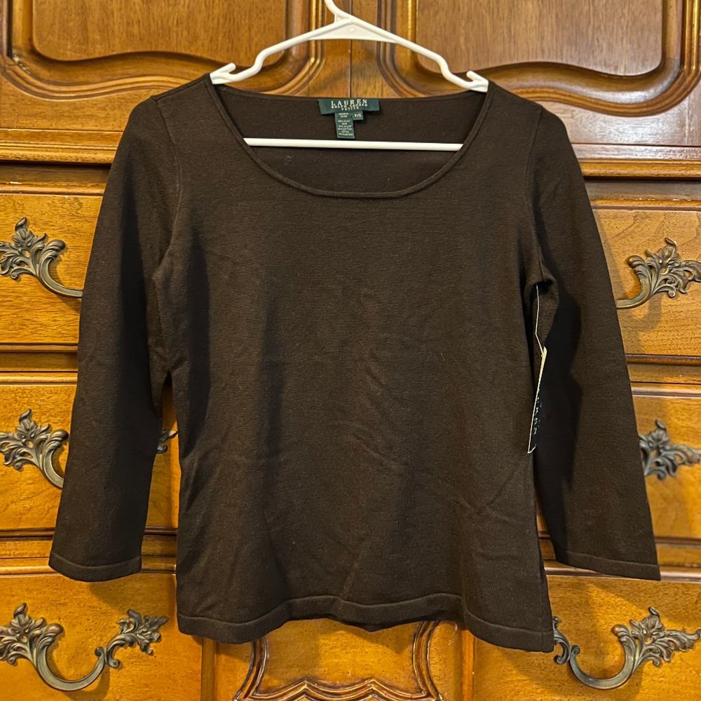 NWT Vintage Ralph Lauren Petite Long Sleeve Thermal